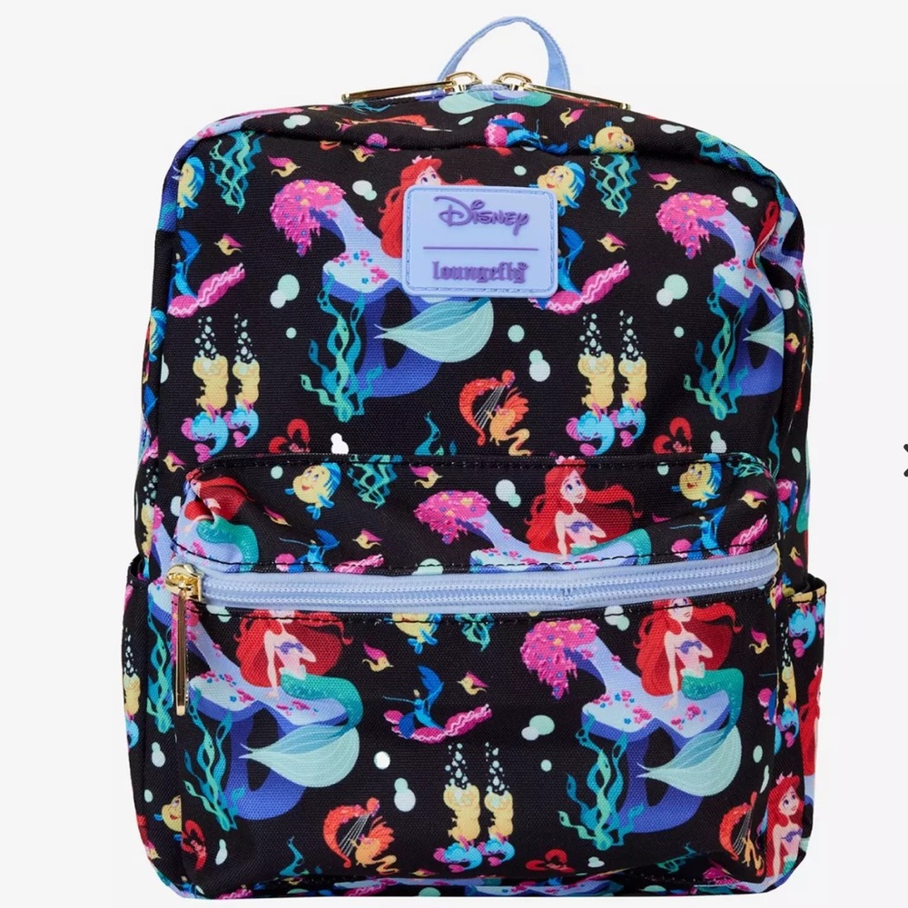 Loungefly Disney The Little Mermaid Under The Sea Nylon‎ Mini Backpack